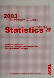 2003 Academic Library Trends And Statistics For Carnegie Classification Thompson