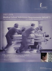 20072008 Medical School Admission Requirements Msar The Most Authoritative Guide To Us And Canadian Medical Schools None None
