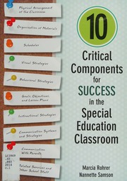 10 Critical Components For Success In The Special Education Classroom Rohrer