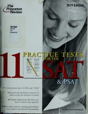 11 Practice Tests For The Sat Psat 2009 Edition Princeton Review Firm