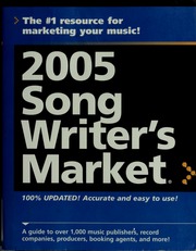 2005 Song Writers Market Rev Ed Edition Bessler Ian Schweer
