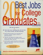 200 Best Jobs For College Graduates 3rd Ed Farr J Michael Shatkin