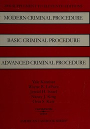2006 Supplement To Eleventh Editions Modern Criminal Procedure Basic Criminal Procedure And Advanced Criminal Procedure 11 Edition Kamisar