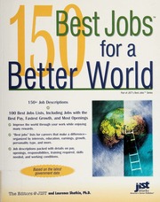 150 Best Jobs For A Better World Shatkin Laurence Jist Works