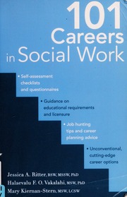 101 Careers In Social Work Jessica A Ritter
