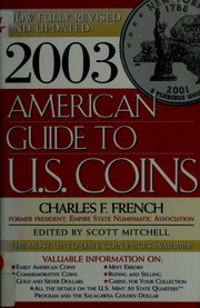 2003 American Guide To Us Coins Revupdtd Edition French Charles F