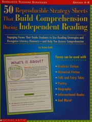 50 Reproducible Strategy Sheets That Build Comprehension During Independent Reading Robb