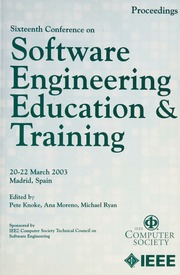 16th Conference On Software Engineering Education And Training Proceedings Madrid Spain March 2022 2003 Conference On Software Engineering Education Training 16th 2003 Madrid