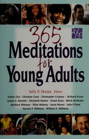 365 Meditations For Young Adults Sharpe Sally D 1964 Cho Esther
