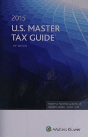 2015 Us Master Tax Guide Cch Incorporated