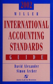 2002 Miller International Accounting Standards Guide Alexander