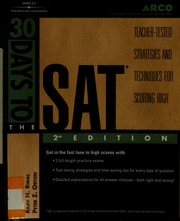 30 Days To The Sat Teachertested Strategies And Techniques For Scoring High 2 Revised Edition Rimal