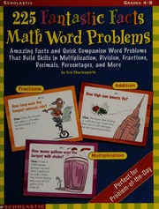 225 Fantastic Facts Math Word Problems Charlesworth Eric