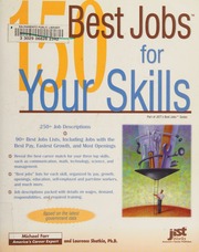 150 Best Jobs For Your Skills Farr J Michael Shatkin Laurence