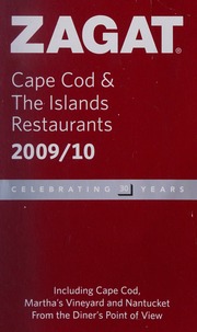 200910 Cape Cod The Islands Zagat Survey