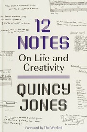 12 Notes On Life And Creativity Jones Quincy 1933 Author Weeknd