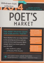 2014 Poets Market 27th Annual Edition Brewer Robert Lee Editor