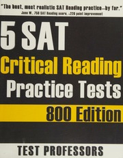 5 Sat Critical Reading Practice Tests Simpson Paul G Test Professors