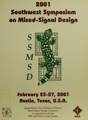 2001 Southwest Symposium On Mixedsignal Design Ssmsd February 2527 2001 Austin Texas Usa Southwest Symposium On Mixedsignal Design 2001 Austin