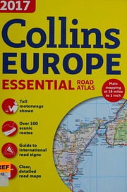 2017 Collins Europe Essential Road Atlas Unknown
