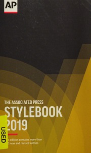 2019 Ap Stylebook Spiralbound The Associated Press