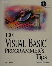1001 Visual Basic Programmers Tips 2 Edition Coombs Ted Campbell
