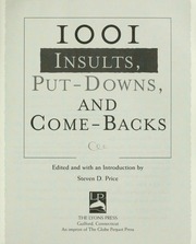 1001 Insults Putdowns And Comebacks Price Steven D