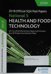 2018 Sqa Specimen And Past Papers With Answers National 5 Health And Food Technology Scottish Qualifications Authority