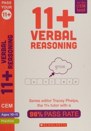 11 Verbal Reasoning Practice And Assessment For The Cem Test Ages 1011 Phelps