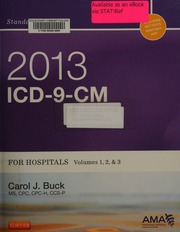2013 Icd9cm Volumes 1 2 3 For Hospitals Standard Ed Buck