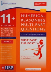 11 Numerical Reasoning For Cem Multipart Multiple Choice Book 1 Elevenplusexams