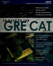 30 Days To The Gre Cat 4 Edition Rajiv N Rimal