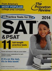 11 Practice Tests For The Sat And Psat 2014 Edition Princeton Review Firm