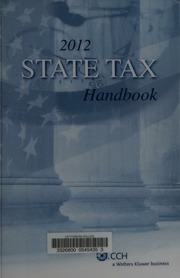 2012 State Tax Handbook Bjur Timothy P 1962 Cch Incorporated
