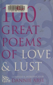 100 Great Poems Of Love Lust Reissue Edition Abse Dannie