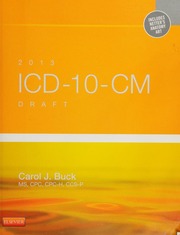 2013 Icd10cm Draft 2013 Ed Buck Carol J Buck Carol J 2010 Icd10cm Draft