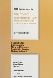 2006 Supplement To Employment Discrimination Law Cases And Materials On Equality In The Workplace 7th Ed Belton