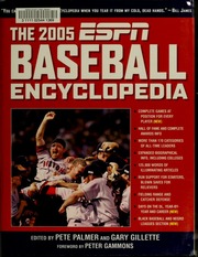 The 2005 Espn Baseball Encyclopedia Palmer Peter Gillette Gary