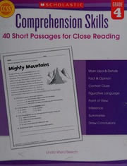 40 Short Passages For Close Reading Grade 4 Beech Linda