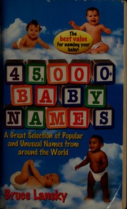45000 Baby Names Lansky Bruce