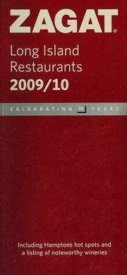 200910 Long Island Restaurants Zagat Survey