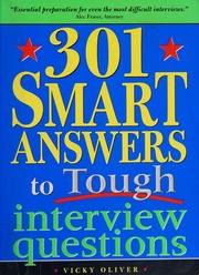 301 Smart Answers To Tough Interview Questions Oliver Vicky