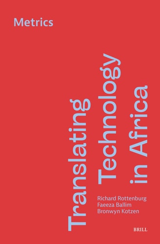 Translating Technology In Africa Volume 1 Metrics Richard Rottenburg