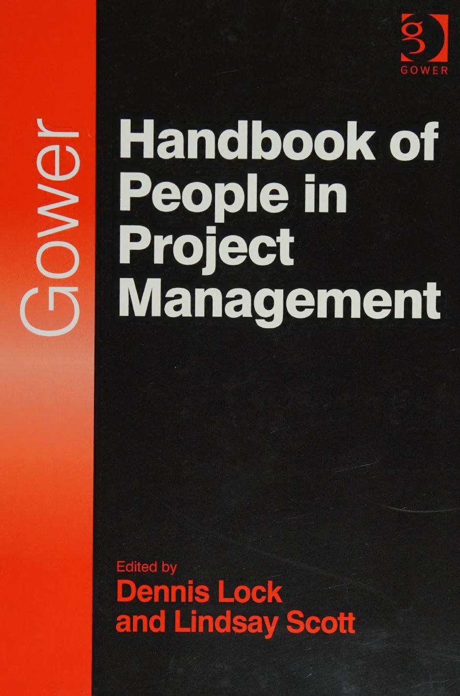 Gower Handbook Of People In Project Management 1st Edition Dennis Lock