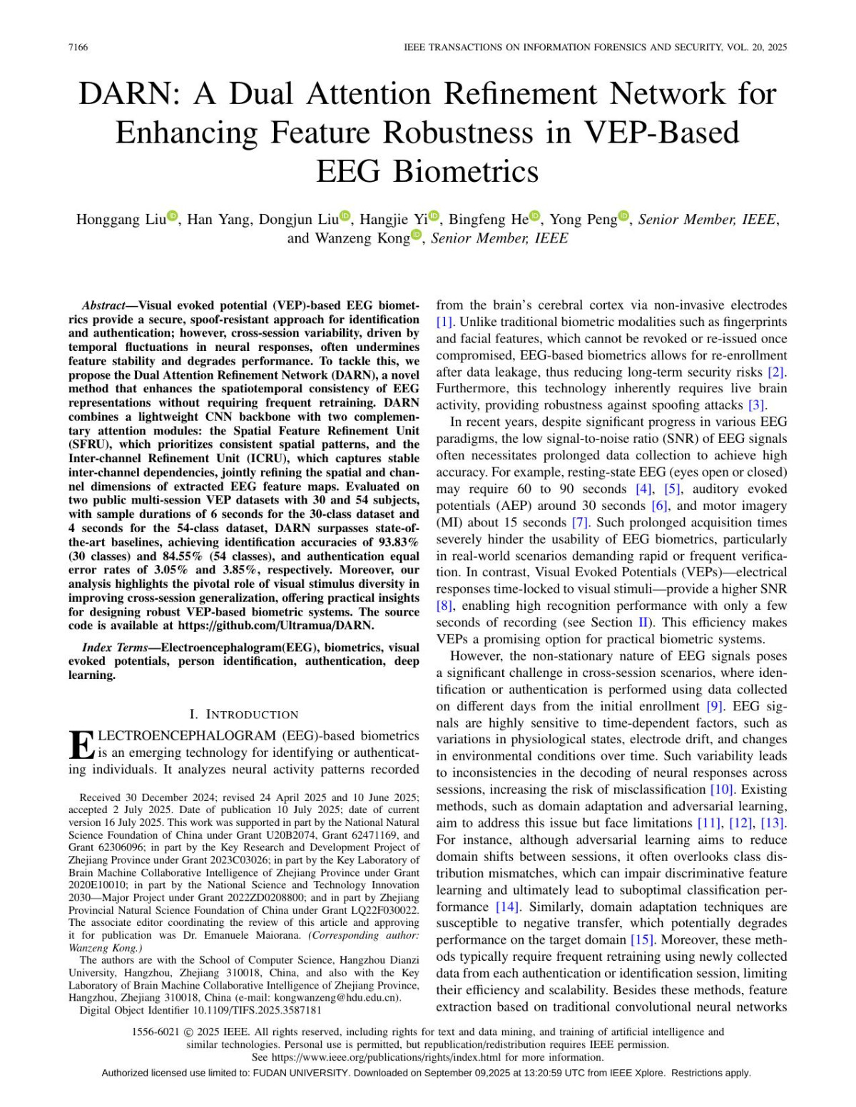 Darn A Dual Attention Refinement Network For Enhancing Feature Robustness In Vepbased Eeg Biometrics Honggang Liu Han Yang Dongjun Liu Hangjie Yi Bingfeng He Yong Peng Wanzeng Kong
