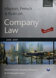 Mayson French Ryan On Company Law French Derek Mayson Stephen W Ryan