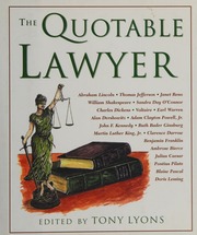 The Quotable Lawyer Lyons Tony