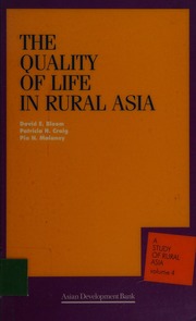 The Quality Of Life In Rural Asia Bloom David E David Elliot