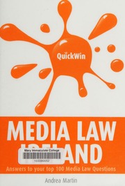 Quick Win Media Law Ireland Answers To Your Top 100 Irish Media Law Questions Martin