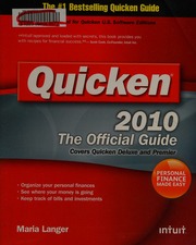 Quicken 2010 The Official Guide Langer Maria